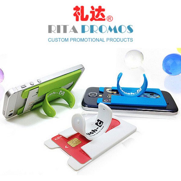 Custom Silicone ID Clip Holder Stand for Smart Phone (RPMDP-4)
