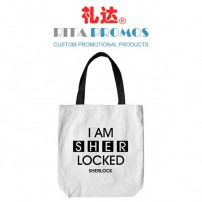 Promotional White Cotton Tote Bags Shopping Grocery Totes (RPCTB-1)