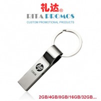 Promotional Metal Pendrive USB Sticks with Keyring (RPPUFD-9)